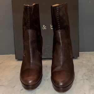 Rag & Bone Dark Brown Leather Boots/ New with dust bags
